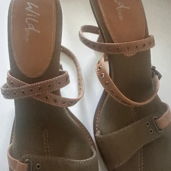 Wild Pair Brown and Tan Strappy high heel Sandals - Picture 3 of 15